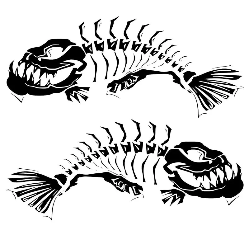 

21.6*18.7cm creative fish door decorative sticker classic fashion automobile modeling sticker car accessories car decal