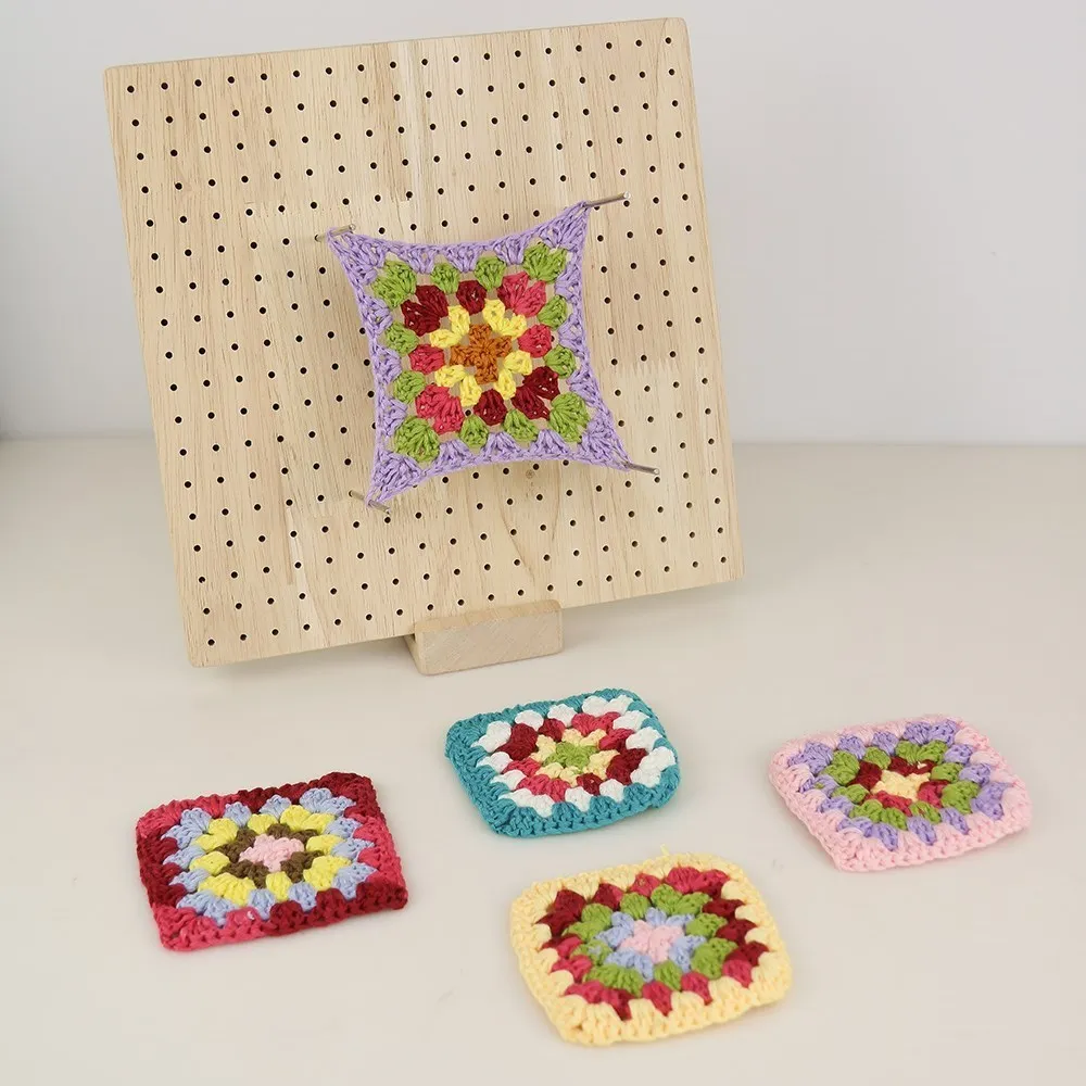 Wooden Knitting Blocking Board Granny Squares Crochet Blocking Mats for Shawls Scarfs Socks Sweaters and Diy Handmade Projects - view 2