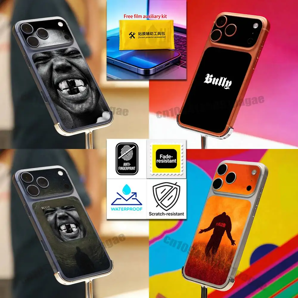

For K-Kanye West Bully iPhone 17 Pro Max Phone Back Film Decal Skin Wrap Protective Sticker Full Cover