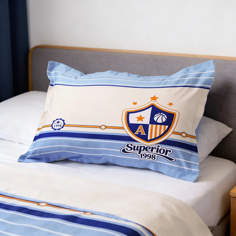 2 Pieces/1 Pair Set 40x60/48x74cm 100% Brushed Fabric Printed Pillow Cases Pillow Cover Set