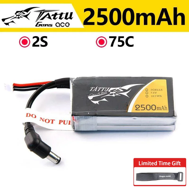 Tattu Lipo LiPo 2s 2500mAh Lipo 7.4V FPV Goggle Battery for Fatshark Goggle HDO RC Tool Accessories FPV Drone Battery