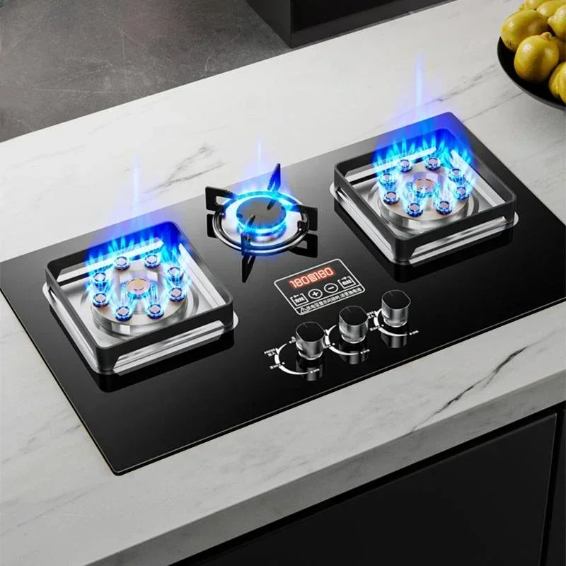 

Gas Stove Household Liquefied Gas Embedded Natural Gas Fierce Fire 3 Dual-Use Stoves Table Kitchen Hob