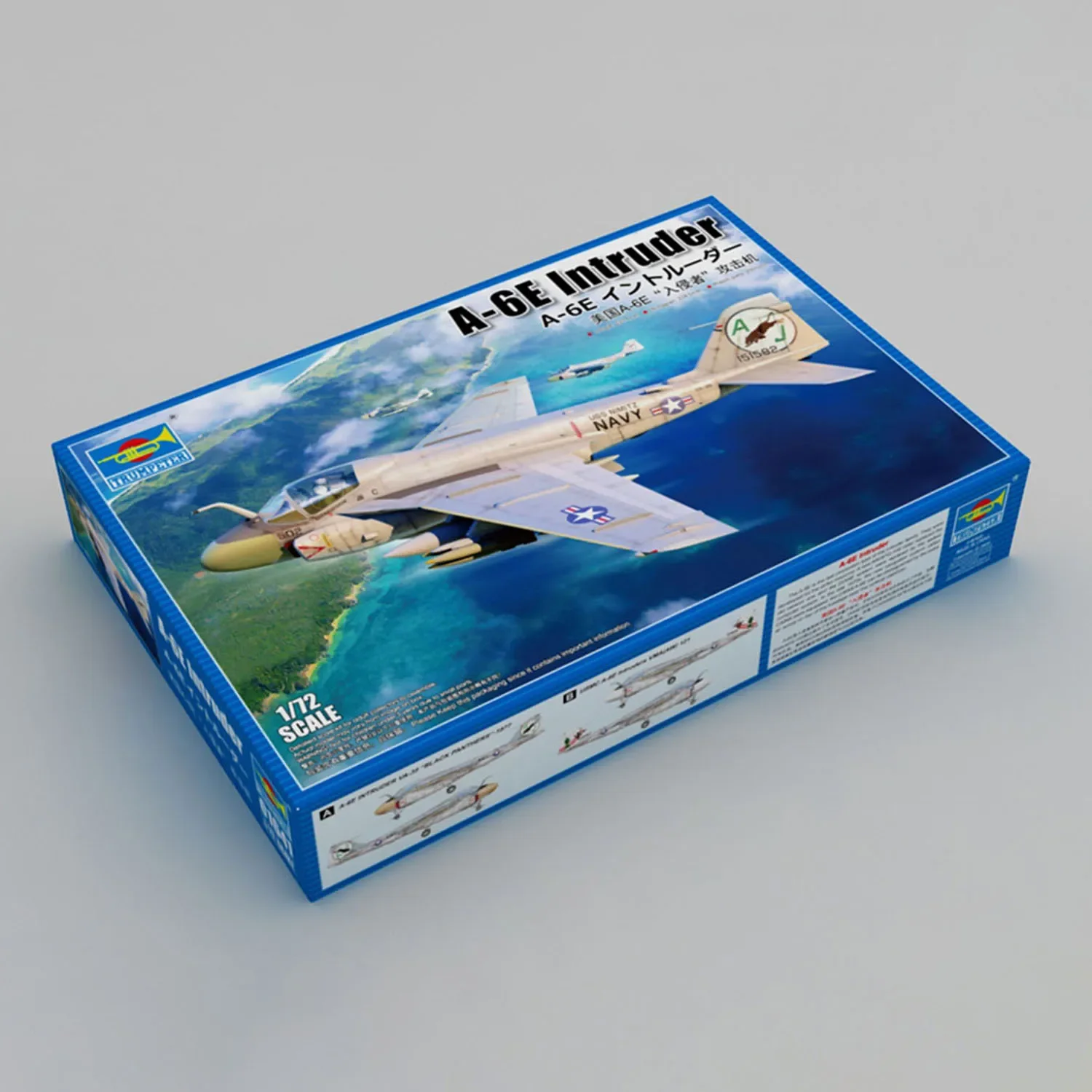 Trumpeter 01641 1/72 Trumpeter A-6E Intruder Attack Plane Static Display Toy Aircraft Airplane Model Building DIY Kits Hobby