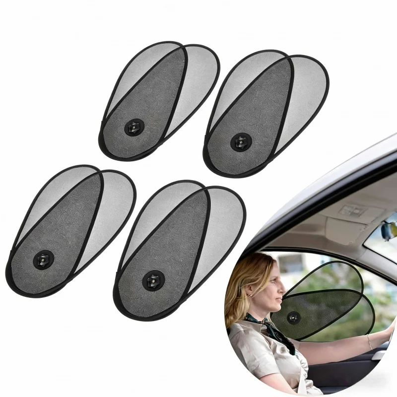 

Автомобильный солнцезащитный козырек на боковое окно, вращающийся, регулируемый, для летней защиты от солнца, теплоизоляции и УФ-излучения, аксессуары для автомобиля