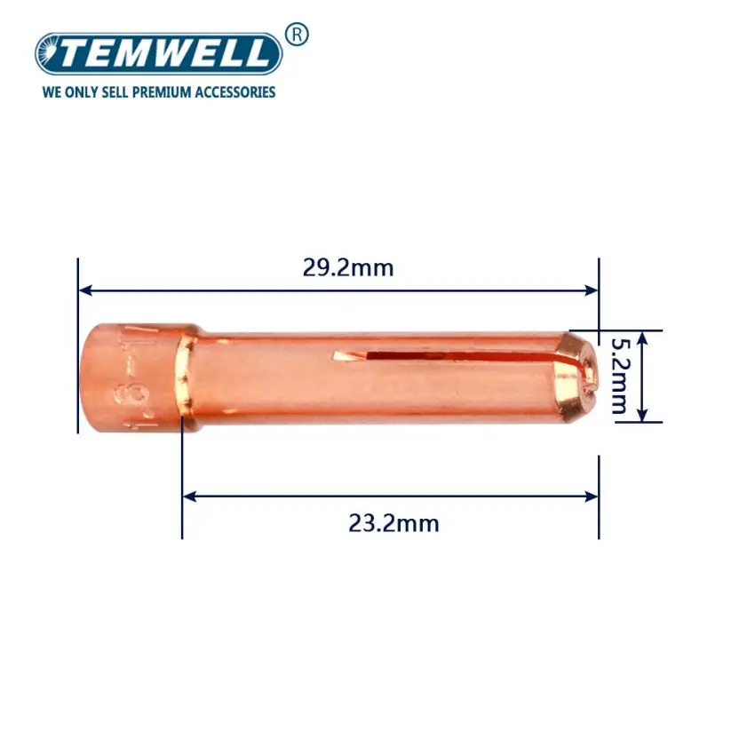 TIG Collet And Collet Body 10N22S 10N23S 10N24S 10N25S 17CB20 1.0/1.6/2.4/3.2mm For TIG WP17/18/26 Welding Torch Accessories