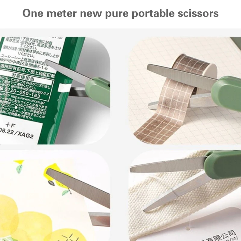 Portable Scalable Folding Stainless Steel Scissors Sharp Durable Multifunctional Scissors Compact Pocket Travel Scissors