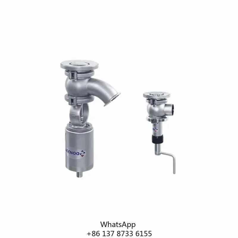 DONJOY Sanitary Pneumatic Elbow Tank Bottom Valve With Inside/outside Open Discharge Tank Bottom Valves