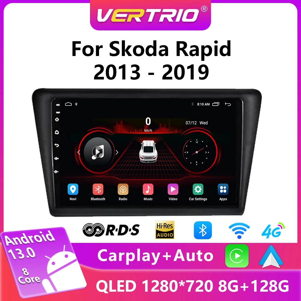 

Android 13 Carplay Car Radio For VW Skoda Rapid 2013 2014 2015 2016 2017 2018 2019 Multimedia Navigation GPS 4G 2 Din DVD Stereo