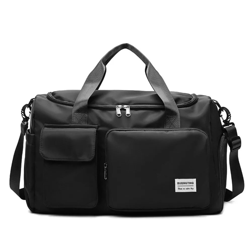 

Oxford Travel Luggage Bag Foldable Short Distance Nylon Duffle Bag Solid Color Multi-functional Large Capacity Handbag Trip