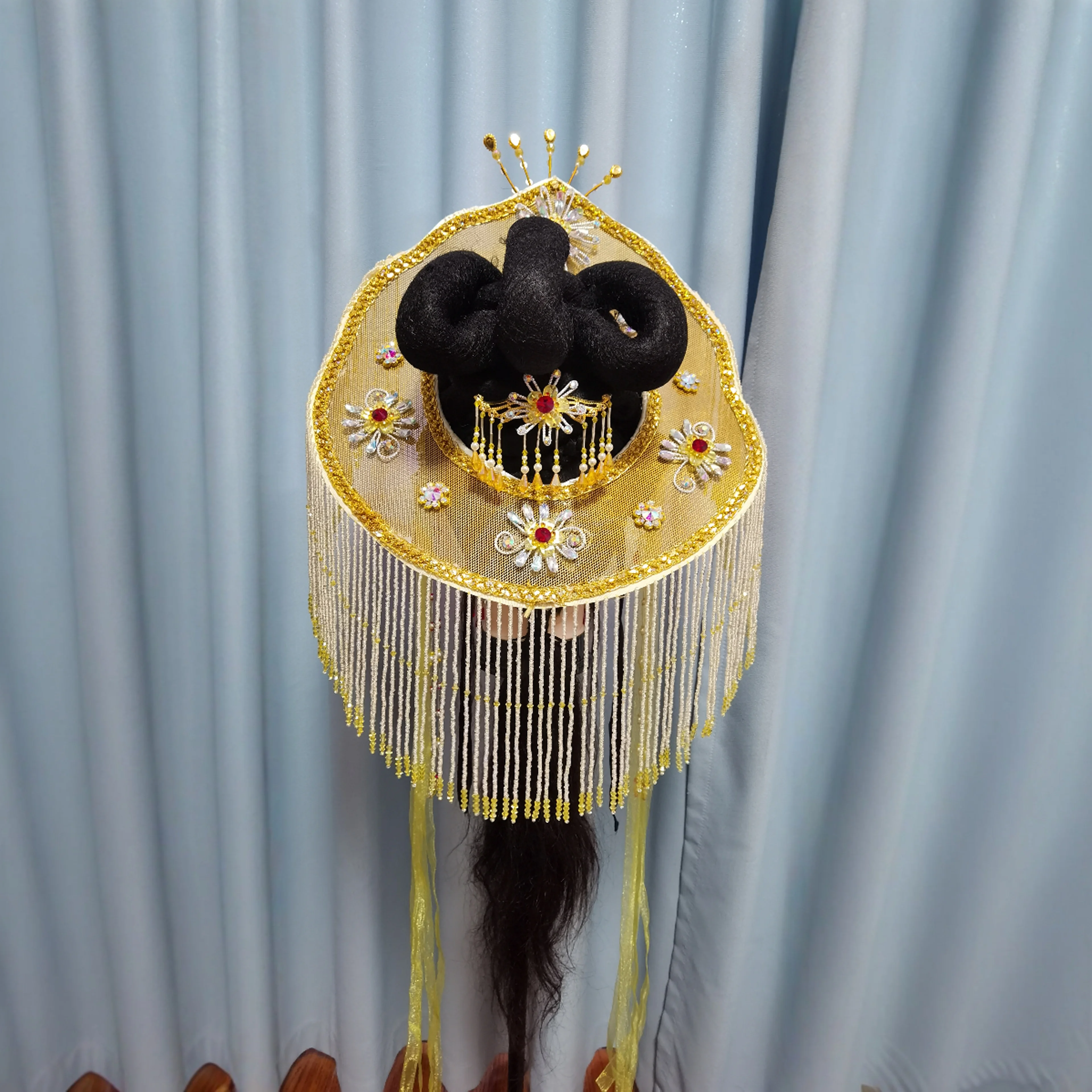 ZOCO ليو يي مرت على كتاب ليكسايد وداع التنين فتاة سانيانغ خوذة قبعة أوبرا هوادان القبعات يو أوبرا هوانغمي أوبرا