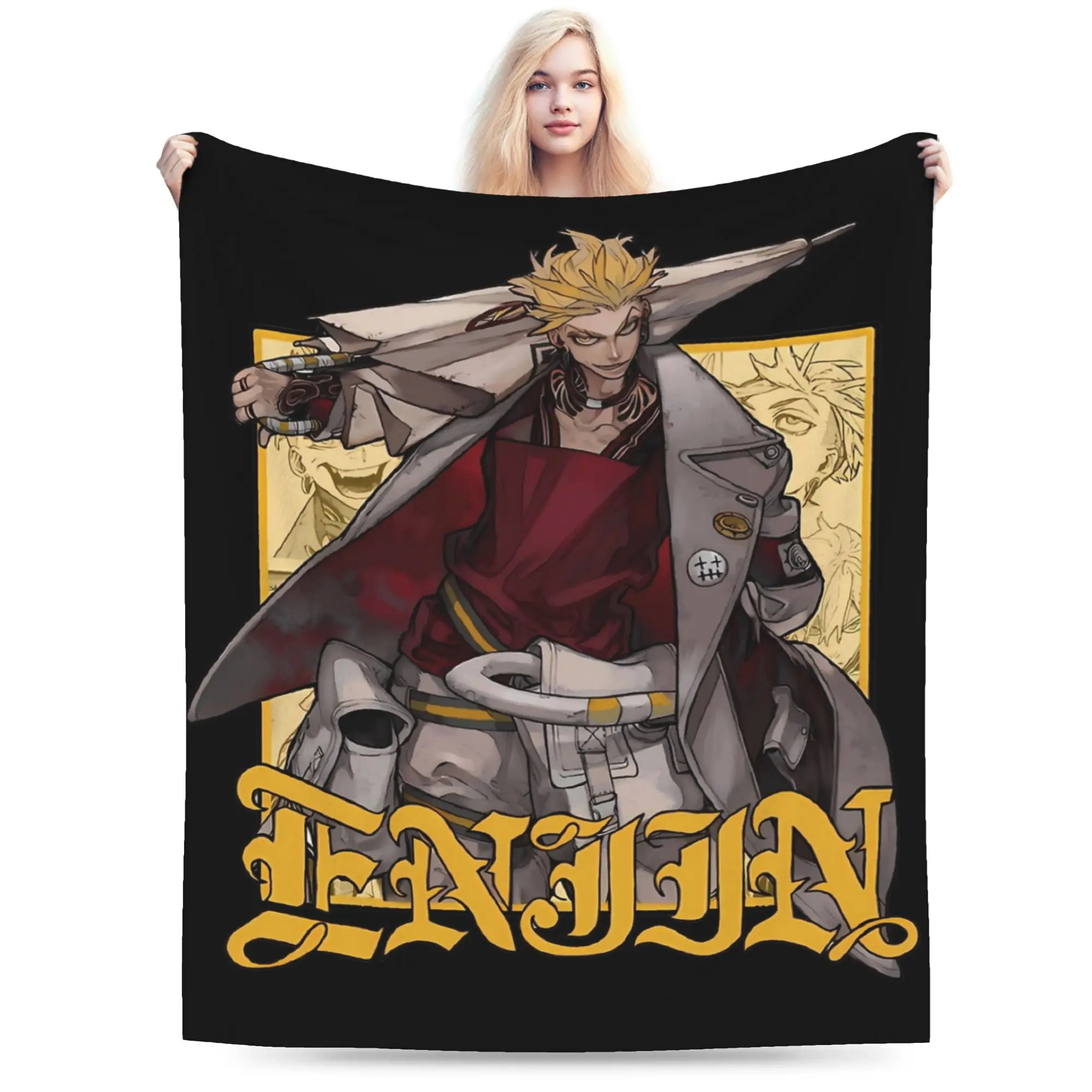 Enjin Gachiakuta Anime Blanket Fleece Autumn/Winter  Portable Lightweight Thin Throw Blankets for Home Car Bedspreads