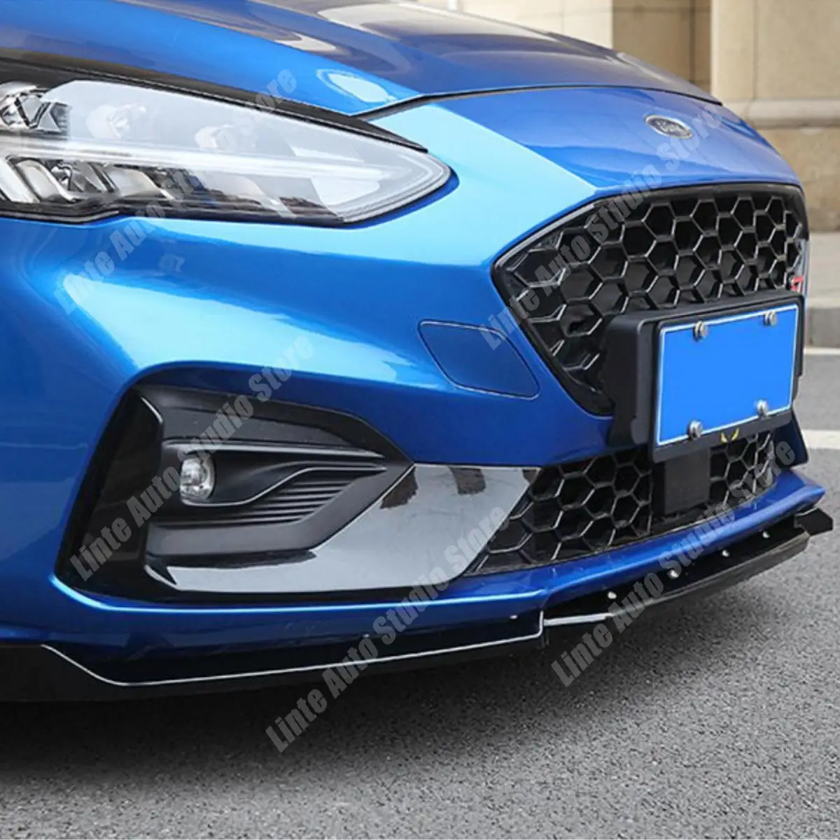 

Для Ford Focus MK4 ST / ST-Line 2018-2021: Накладка-сплиттер на передний бампер, защитный спойлер-фартук, тюнинг-комплект для кузова
