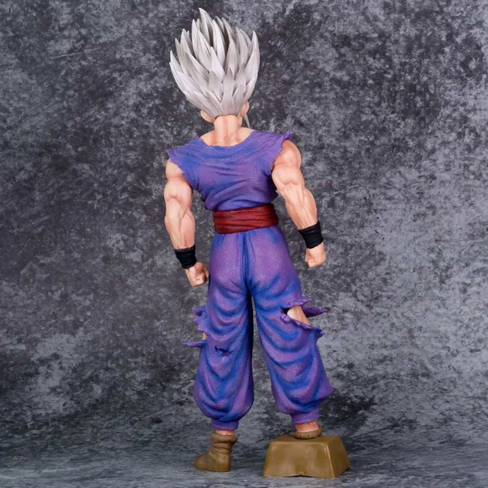 33CM Anime Dragon Ball Z White God Beast Gohan White Hair Doll PVC Model Decor Action Figures Gk Figurine Collectible Kids Gifts