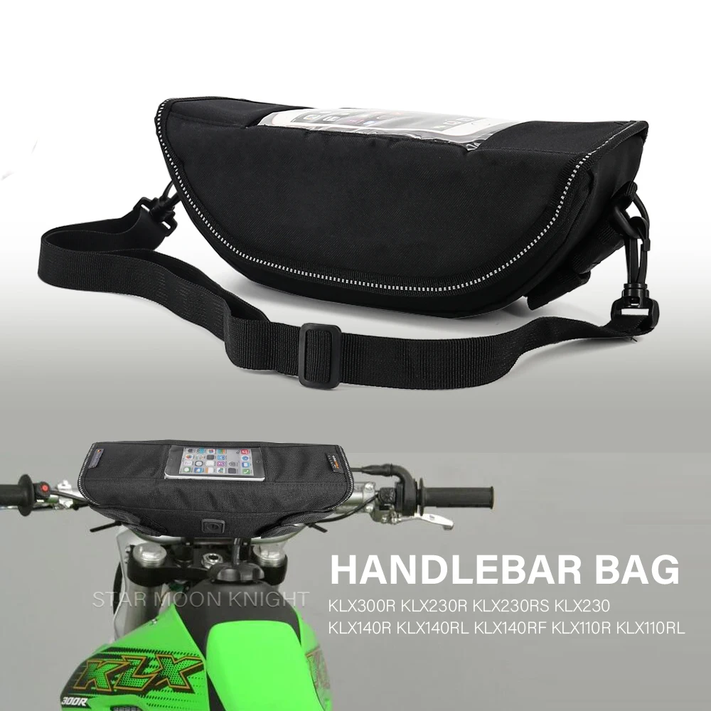 

Handlebar Bag For Kawasaki KLX300R KLX230R KLX230 KLX140R KLX110R KLX110RL Accessories Portable Storage Waterproof Phone Bags