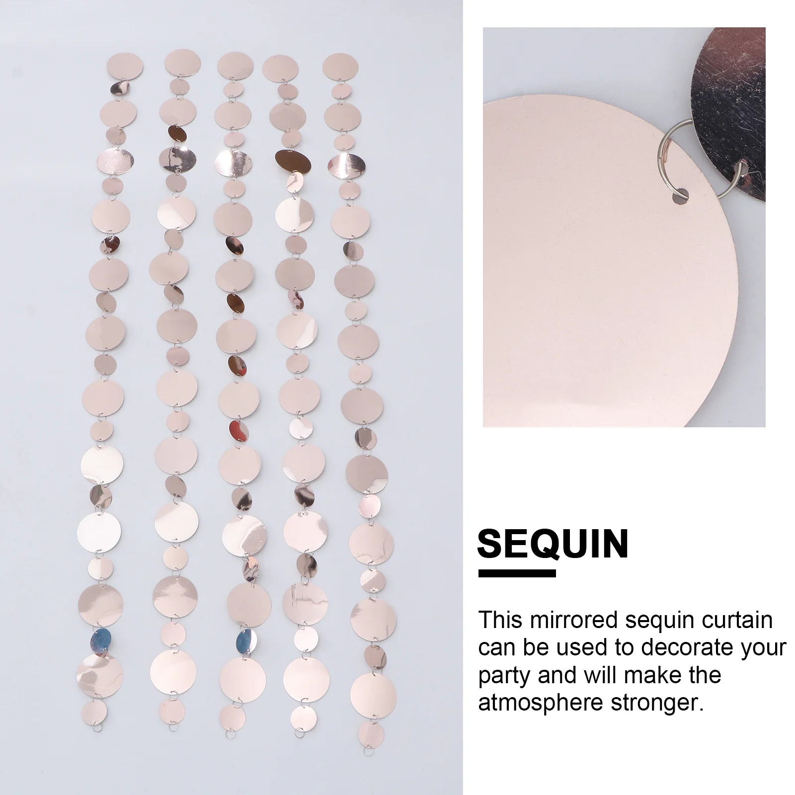 

10Pcs Sequins Curtain Decorative Wedding Backdrop Hanging Festival Sequins Screen Decor Creative Party Supplies