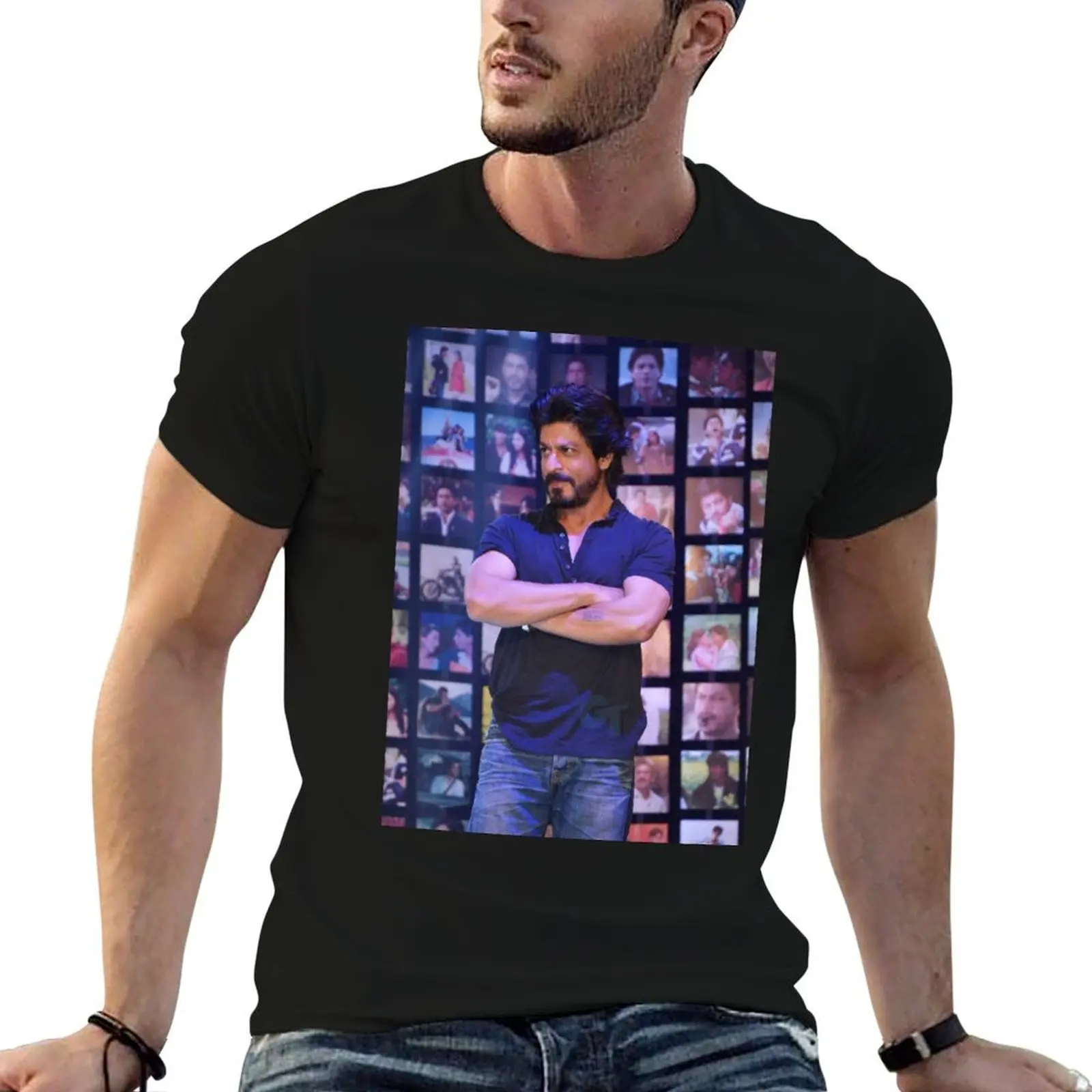

khan T-Shirt t shahrukh tshirt cotton man fit anime shirts shirts man slim t for