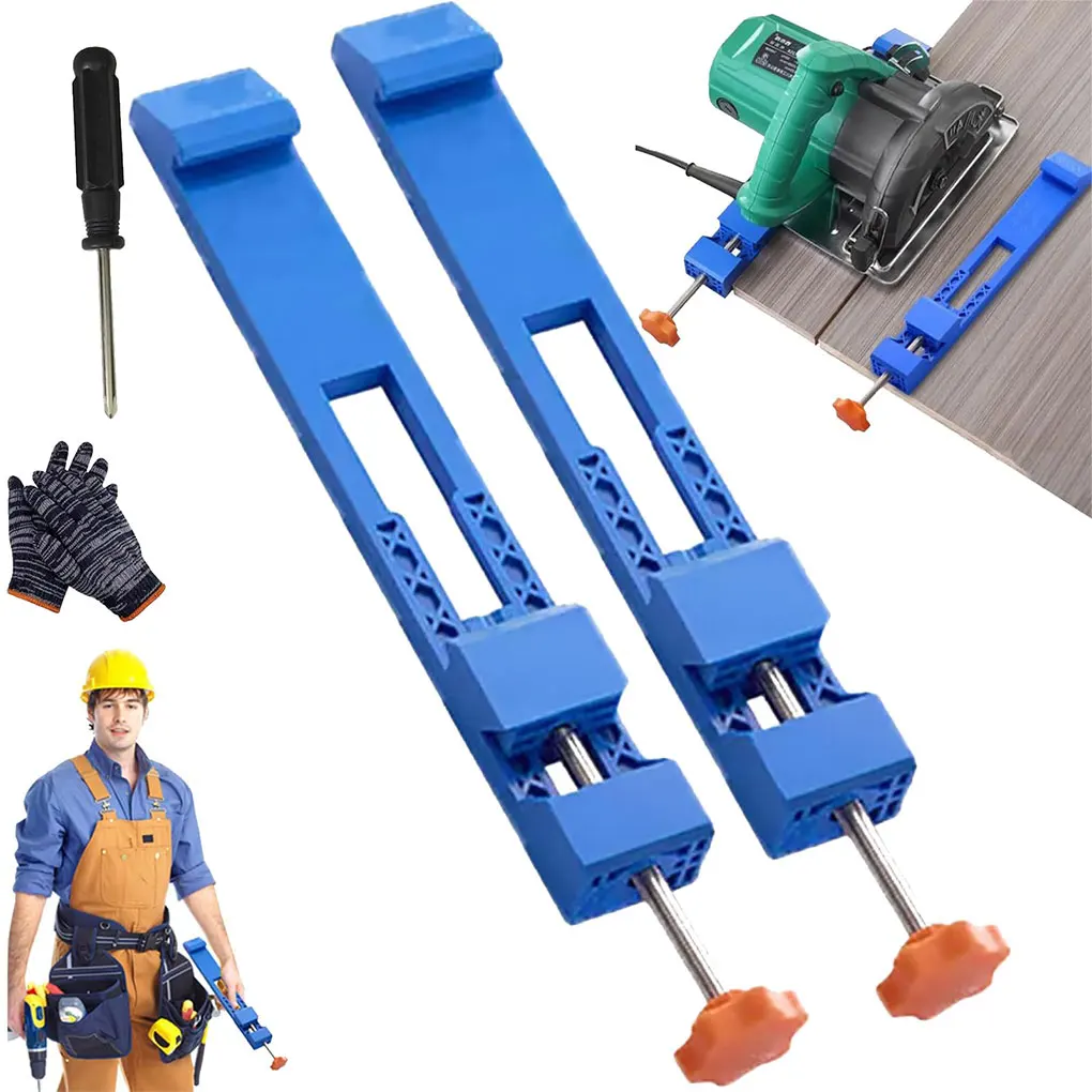 2pcs/set Precision Wood Cutting Guide Adjustable Base Positioner For Circular Saw Milling