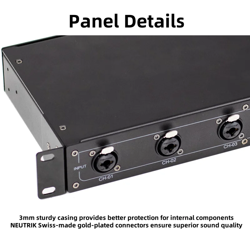 عازل الصوت XLR + 6.35 المدخلات والمخرجات XRL يدعم إدخال/إخراج الإشارة المتوازنة/المتوازنة #4