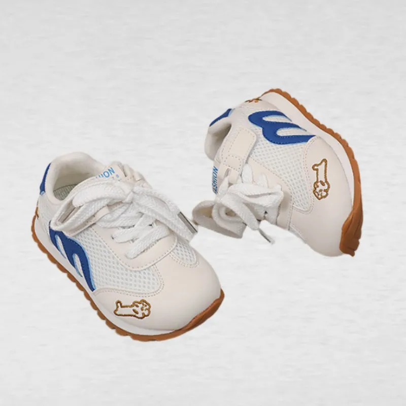 Children's Embroidered Mesh Sports Shoes Spring Autumn New Style Boys' Casual Shoes Girls' Breathable Forrest Gump Shoes