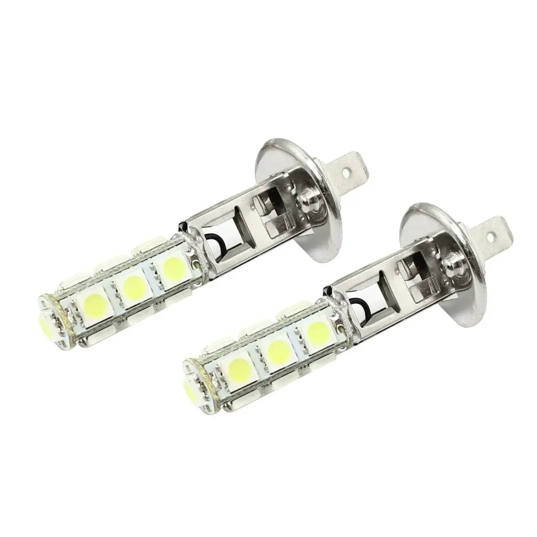 2 pces h1 lâmpada led 5050 13smd luz do carro branco nevoeiro lâmpadas h3 dc 12v led nevoeiro lâmpadas