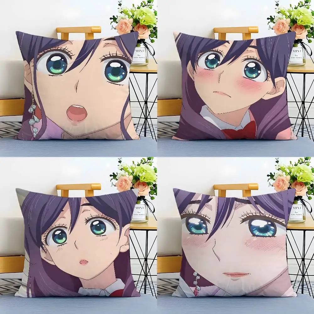 

Anime K-Kiss Him N-Not Me Pillow Case Anti-dustmite Pillowcase Invisible zipper silky plush Sofa