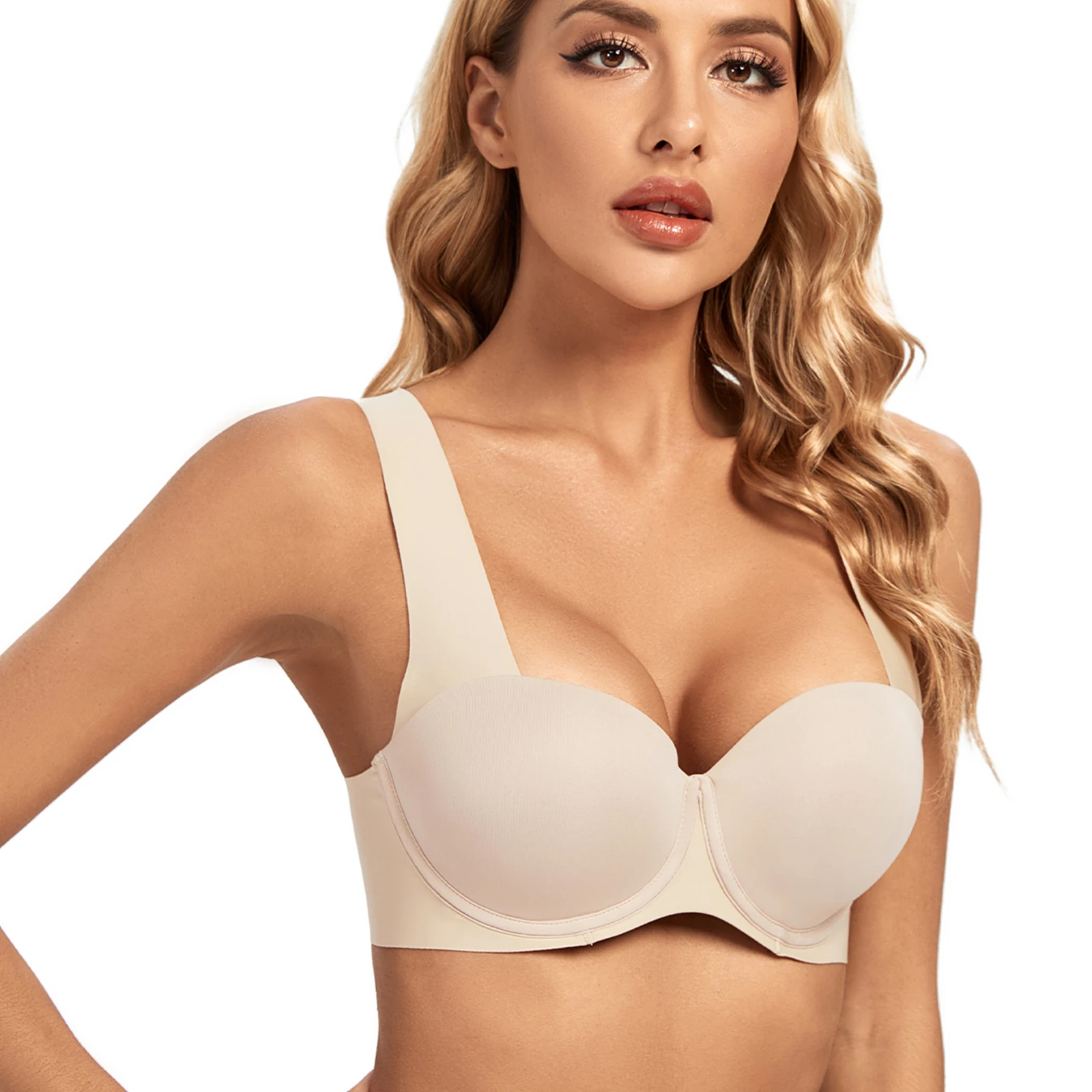 

New Deep V Sexy Bra Push Up Bras For Women Plunge Sexy Lingerie Seamless Comfortable Brassiere Big Size Cups Bra Strecth Padded