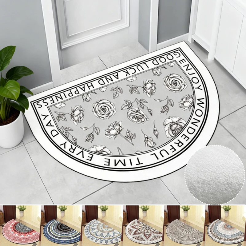 

American-style Retro Anti-slip Entrance Door Mat Kitchen Anti-dirty Foot Mat Living Room Bedroom Household Door Mat Decoration