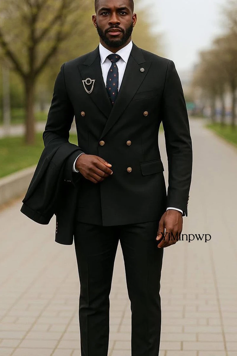 Herenpak Zakelijke formele gelegenheid Smoking Bruidegom Beste stalknecht Bruiloft Schoolfeest Mannelijke pak 2-delige set Blazerbroek 2026