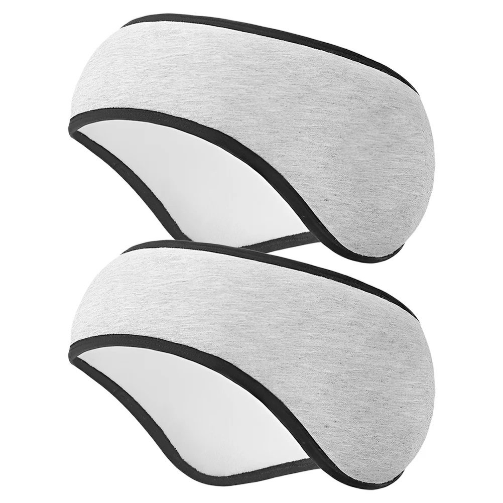 

2pcs Sleep Ear Muffs Adjustable Warm Headb s Windproof Dark Grey Spa Mask Outdoor Ski Insulated Breathing Earmuff