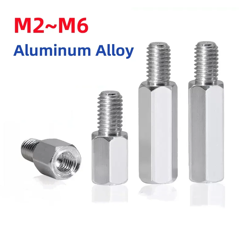 M2 M2.5 M3 M4 M5 M6 Aluminum Alloy Hex Standoff Male To Female Standoff Spacer Screw Column Pillars Spacers Bolt PCB Support