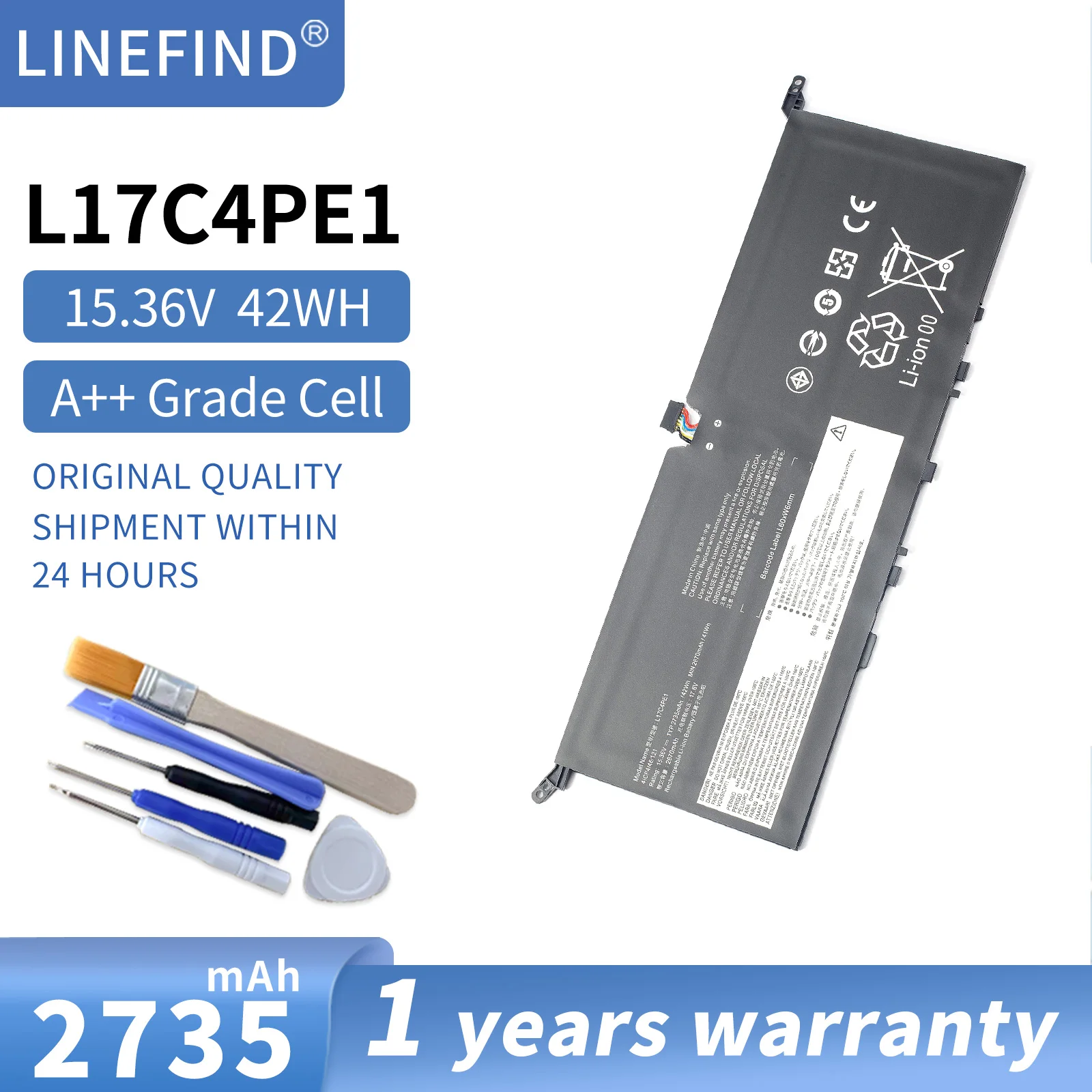 

L17C4PE1 Laptop Battery For Lenovo IdeaPad 730S-13IWL Yoga S730-13 S730-13IWL 81J0001XGE 81J00029GE 81J0001GGE 81J0002QGE