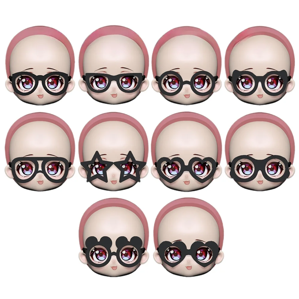 4cm Large Q-shaped Face Glasses Frame Silicone Mold Ultra-light Clay Soft Pottery Handmade DIY Glue Figure Model Making Tool