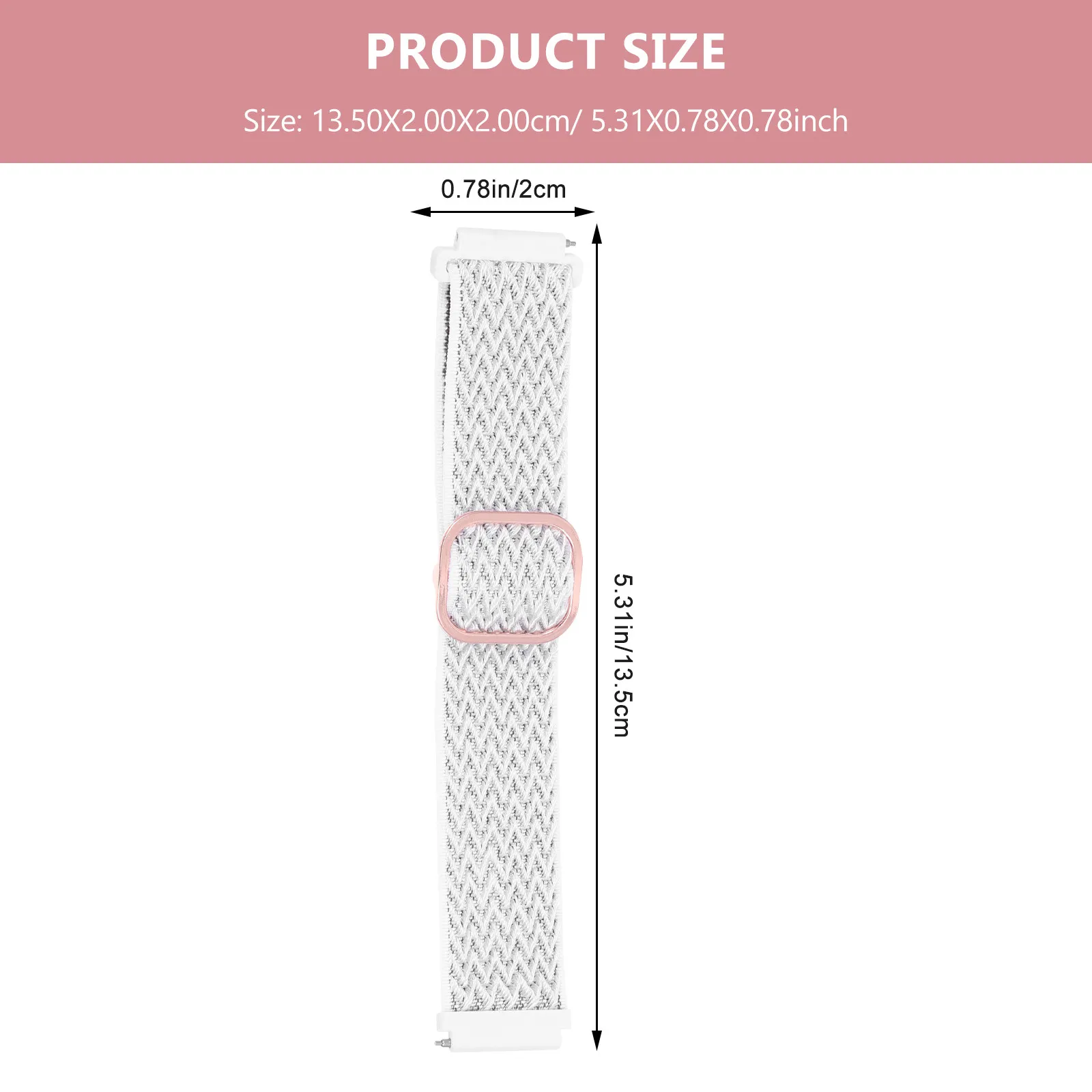 Nylon Woven Watch Straps 2 Pack Breathable Adjustable Replacement Bands for Smart Watches