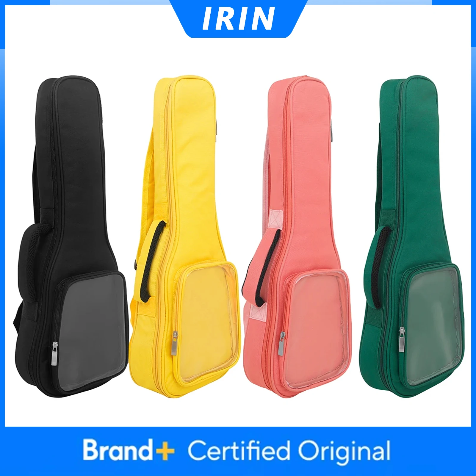 

Чехол для укулеле IRIN 23 дюйма, с прозрачным боковым карманом, для мини-гитар, хлопковый, водонепроницаемый, аксессуары для укулеле