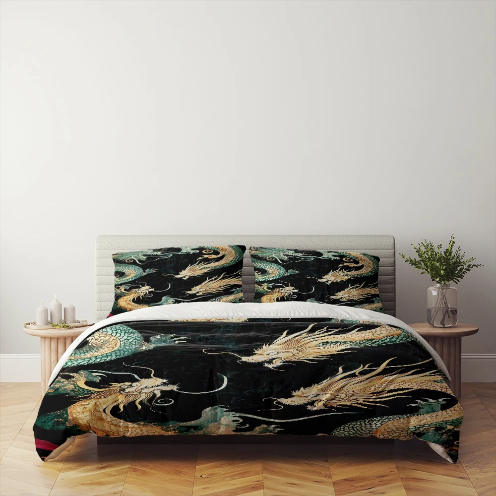 Legends Dragon Duvet Cover Set King Queen Double Full Twin Single Size Bed Linen Set