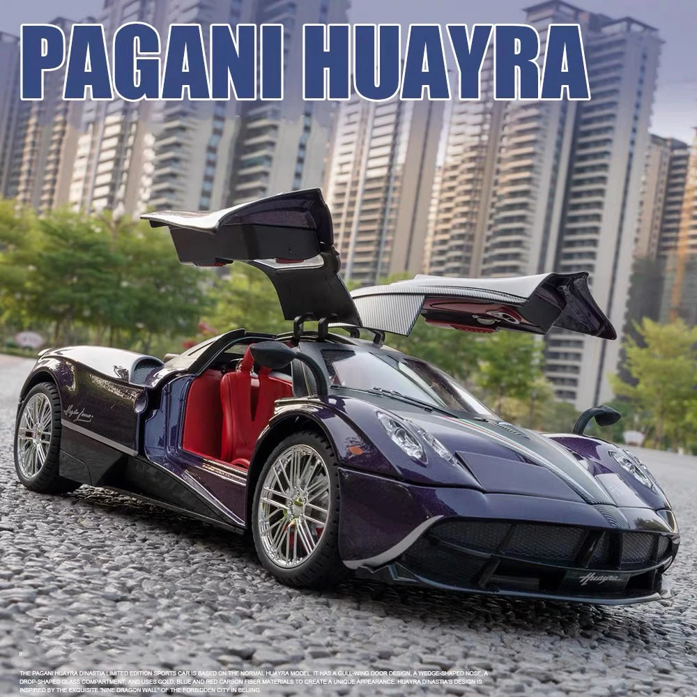 1:18 Pagani Huayra Sinosaurus Alloy Large Scale Model Super Car Diecast Metal Vehicle Sound＆Light  Collection Children Toy Gift