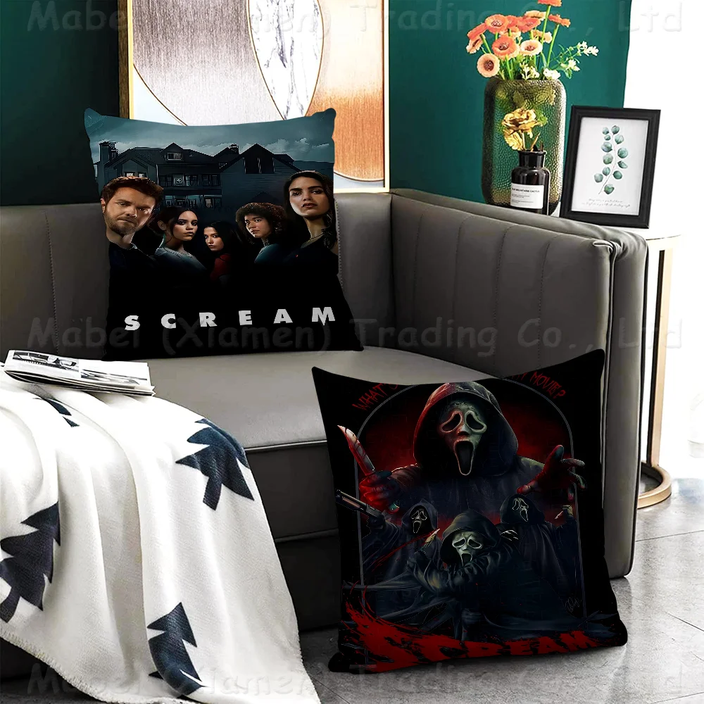 Scream Horror Movie Pillow Gift Home Office Decoration Bedroom Sofa Car Cushion Cover Case 45x45