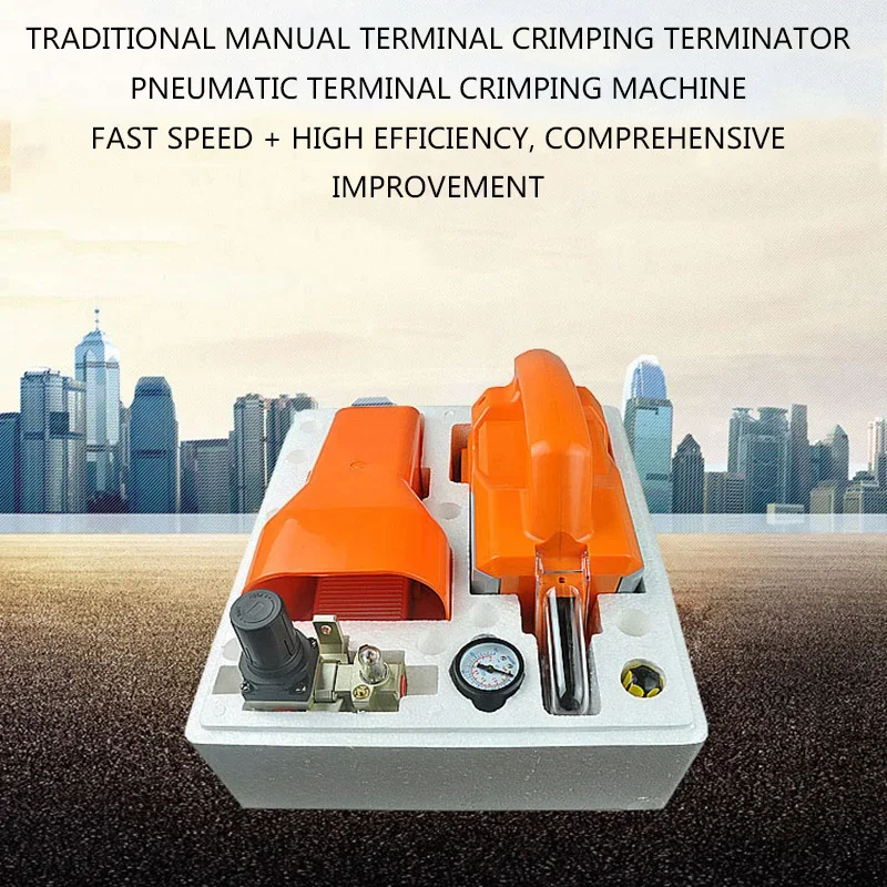 Imagem -03 - Máquina Pneumática de Crimpagem Terminal Crimpagem Ferramenta com Cabo do Molde Conector Terminal Novo Am30