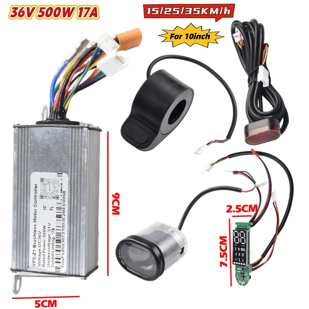 

36V 500W Electric Scooter Brushless Motor Controller for 10inch Electric Scooter Accelerator Motor Controller Accessories