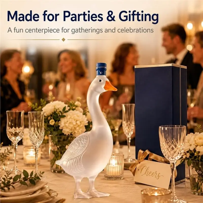 A27F-30Th Anniversary 3D Sculpted Vodka Bottle, Vodka 3D Sculpted Goose Bottle, 350Ml Vodka Gift