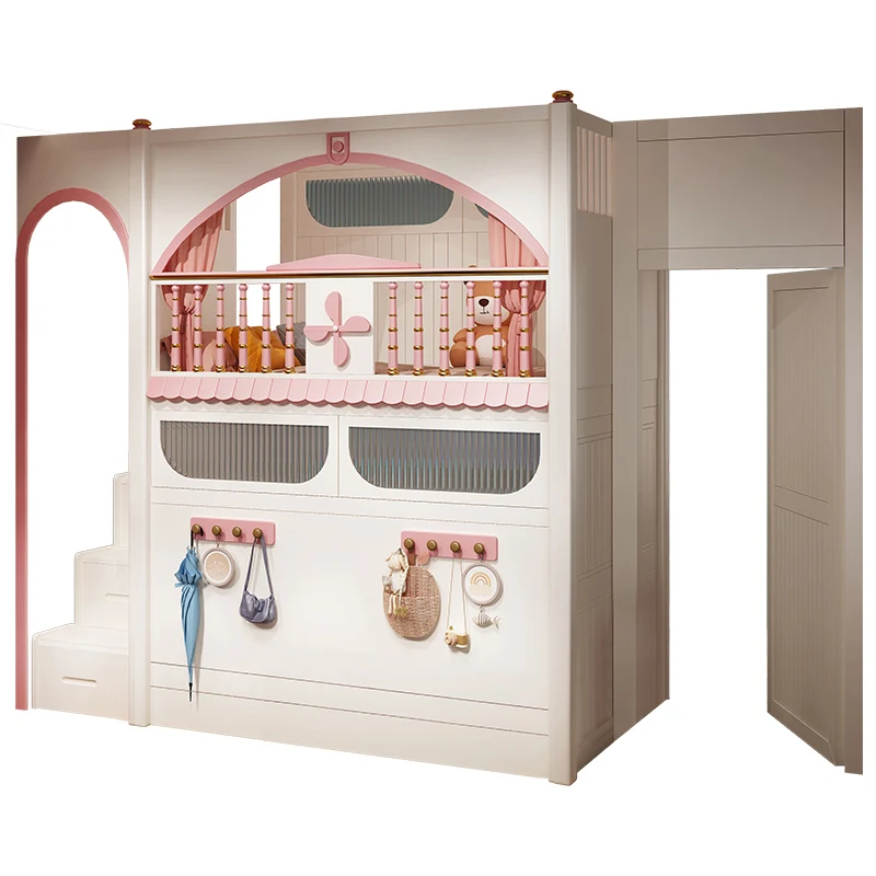 

Children's room whole house custom one son, daughter, sister and brother s-shaped upper and lower beds