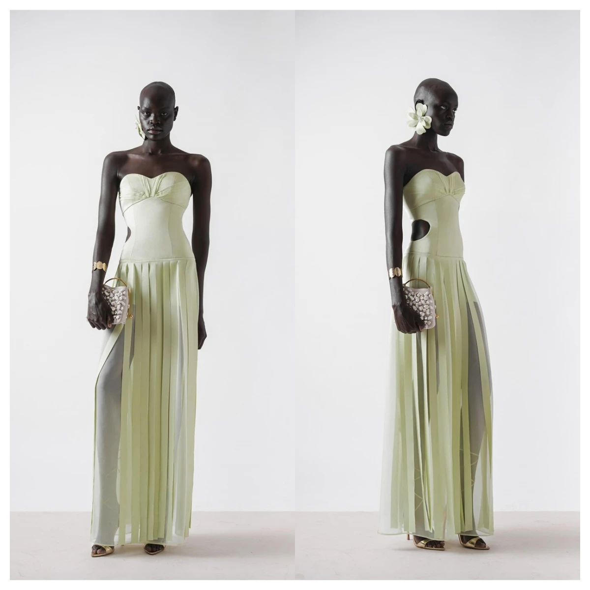 أزياء مخصصة فستان سهرة جيرسي أخضر بدون حمالات بدون أكمام فستان العودة للوطن مناسبة خاصة فساتين سحاب خلفي مثير