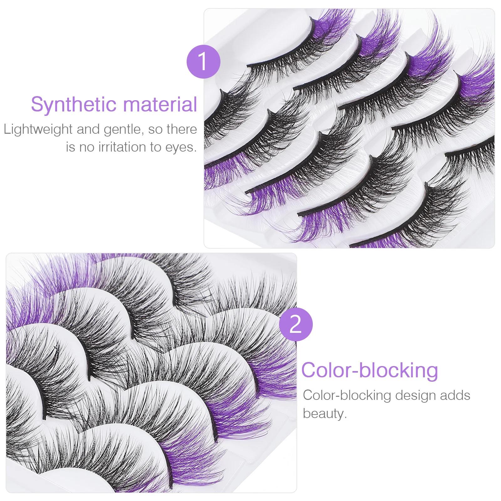 5 pares de pestañas artificiales, pestañas postizas reutilizables y ligeras para mujeres, extensiones de pestañas, pestañas postizas