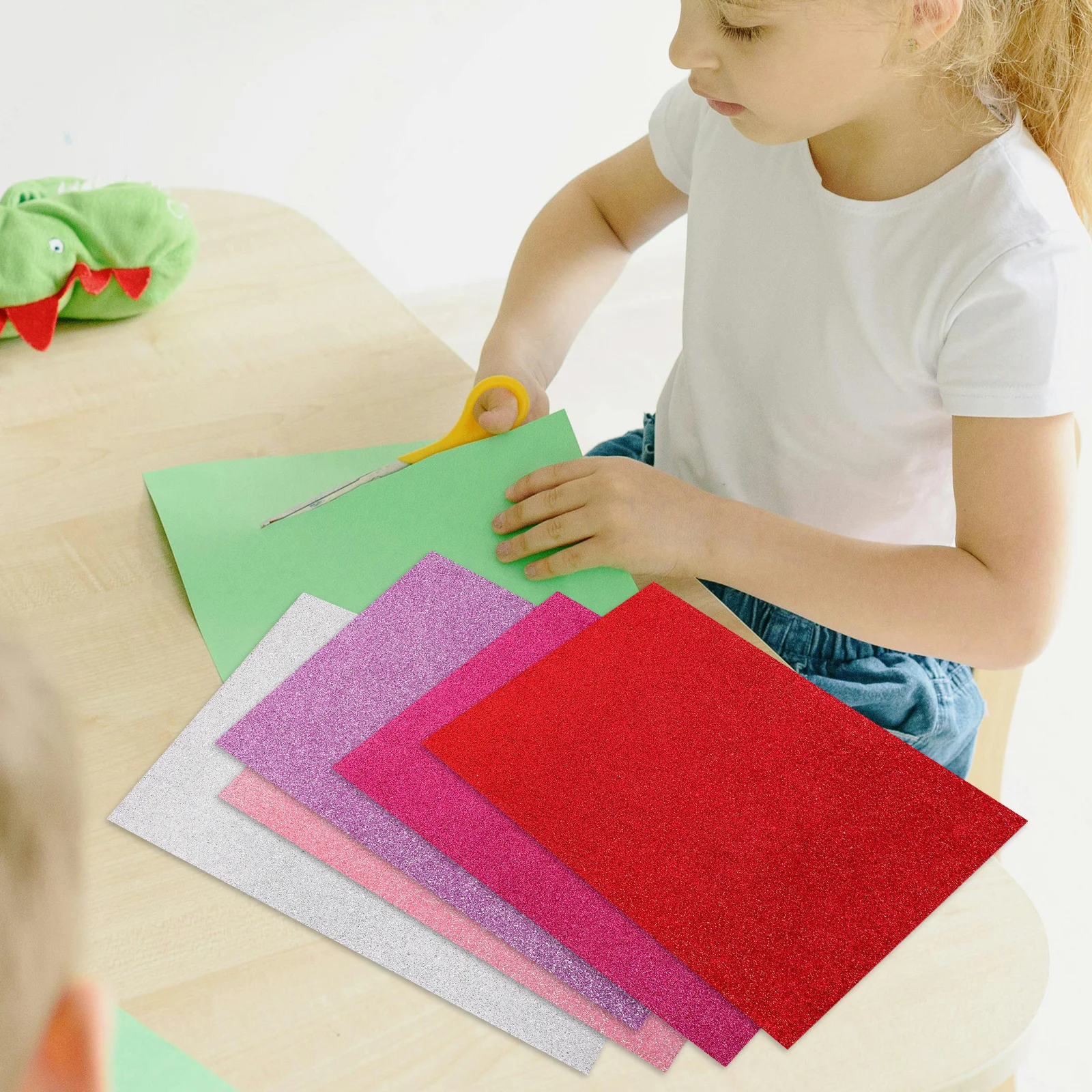 

10 Sheets DIY Craft Paper Set Colorful Cardstock for Handmade Crafts Drawing and Folding Activities Kids Art Material