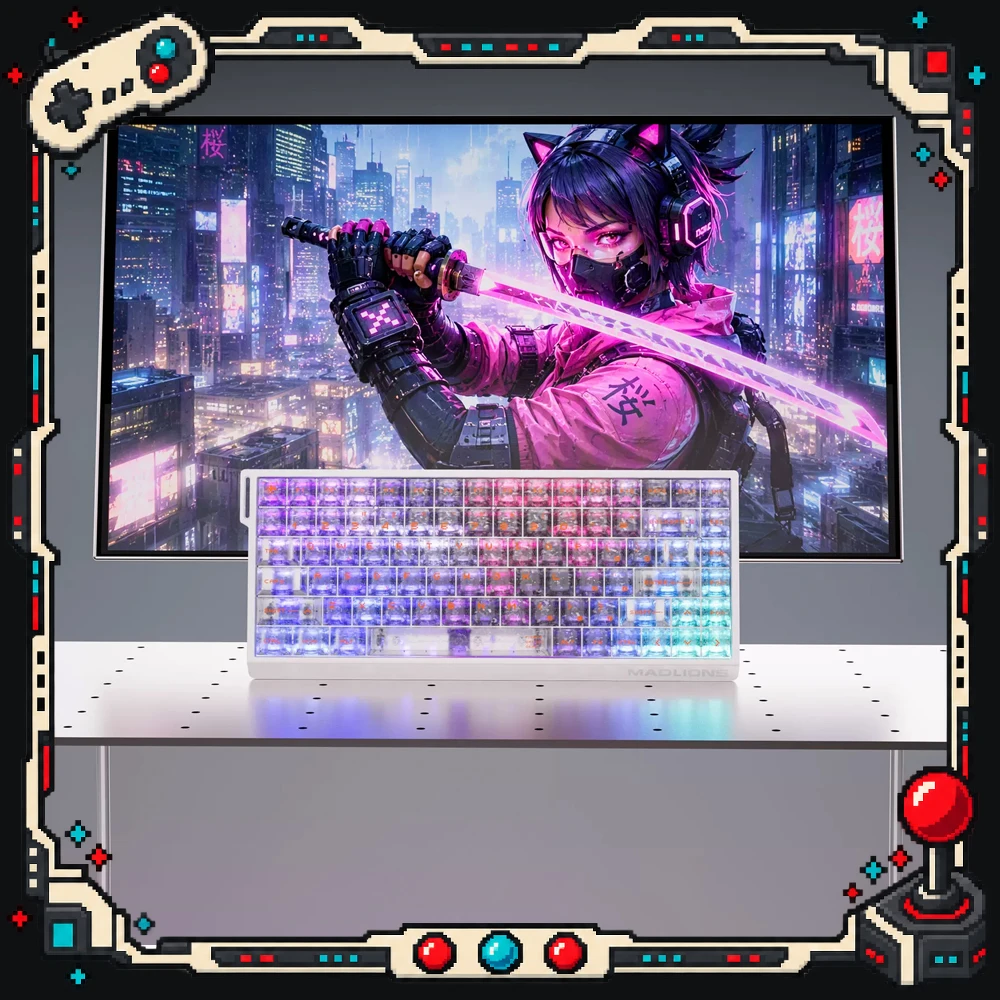 FGG MADLIONS MAD75 Magnetic Switch Gaming Keyboard RGB 8000Hz Polling Rate 0.001mmRT Wired Hall-Effect Keyboard PC Accessories