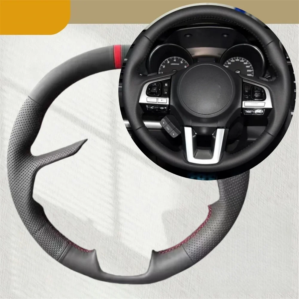 Outback de cuero Artificial XV Forester 2015 2016 accesorios de coche envoltura de dirección protector para volante de coche para Subaru Legacy