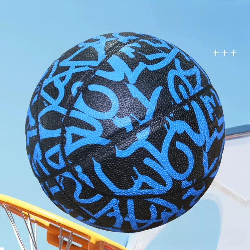 Nr. 7 Volwassen junior high school kinderschoolspel basketbaltraining PU hygroscopische blauwe bal