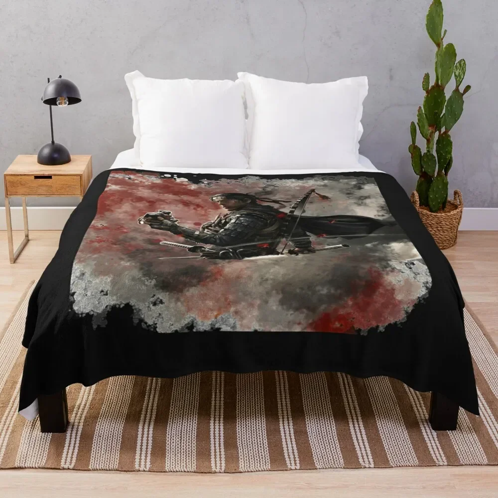 ghost of tsushima Classic Throw Blanket Personalized Gift Thermal cosplay anime Blankets