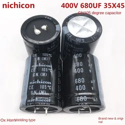 1PCS 400V680UF 35X45 Japan Nichicon  Aluminum Electrolytic Capacitor 680UF 400V 35*45 GN 105 Degrees Fixed Capacitor