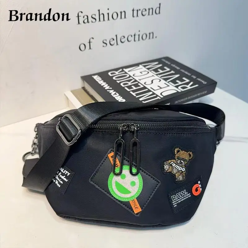 Cross body bag small bag new Oxford cloth shoulder bag simple and casual commuting bag chest bag versatile and trendy bag